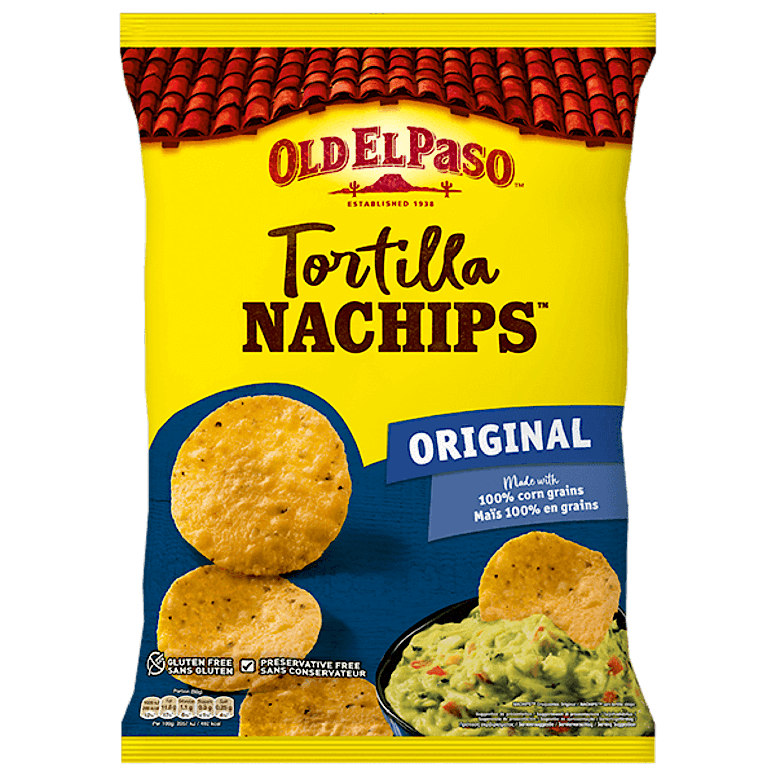 una confezione di nachips Old El Paso, 185 g